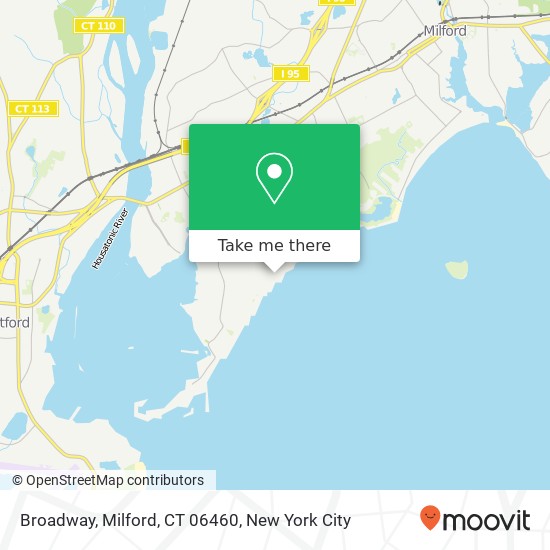 Mapa de Broadway, Milford, CT 06460