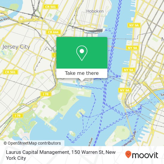 Mapa de Laurus Capital Management, 150 Warren St