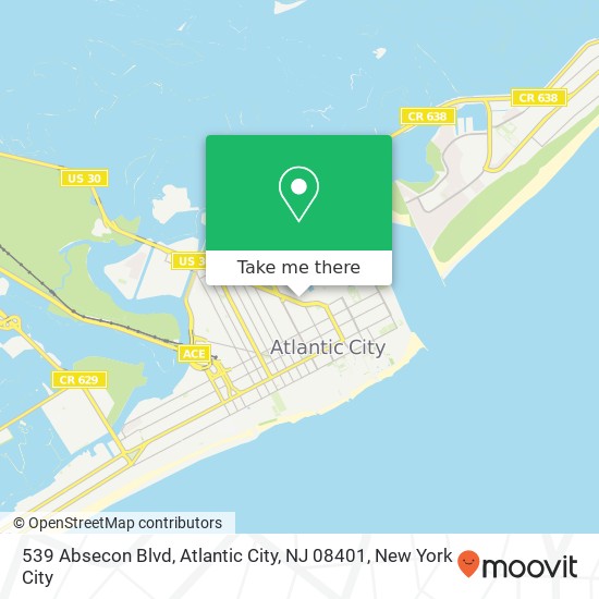 539 Absecon Blvd, Atlantic City, NJ 08401 map