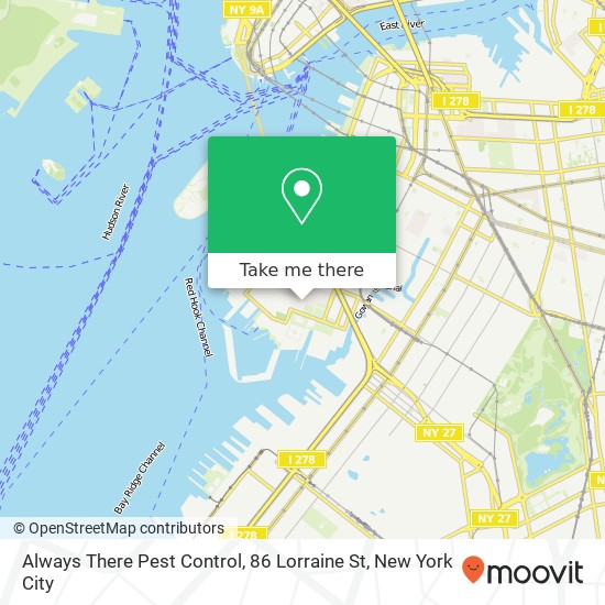 Mapa de Always There Pest Control, 86 Lorraine St