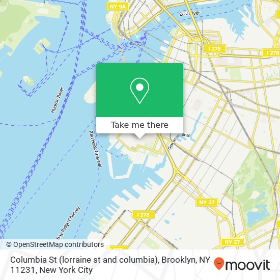 Columbia St (lorraine st and columbia), Brooklyn, NY 11231 map