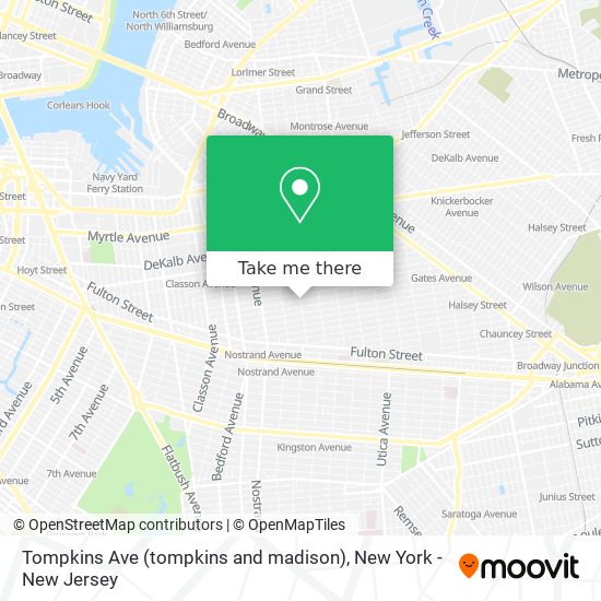 Tompkins Ave (tompkins and madison) map