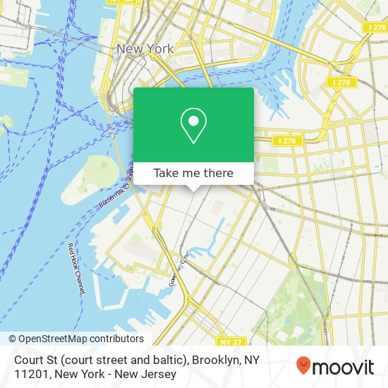 Mapa de Court St (court street and baltic), Brooklyn, NY 11201