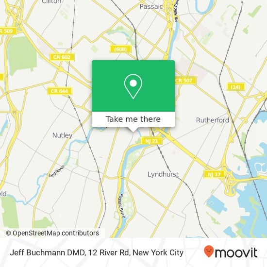 Jeff Buchmann DMD, 12 River Rd map