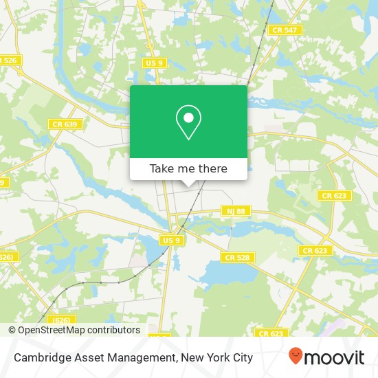 Mapa de Cambridge Asset Management, 410 Monmouth Ave