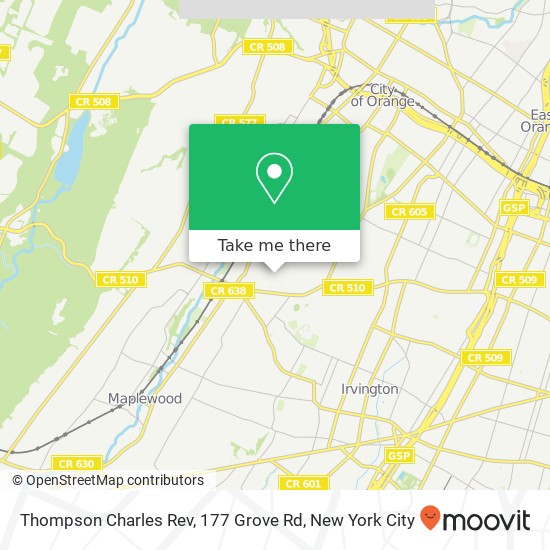 Thompson Charles Rev, 177 Grove Rd map