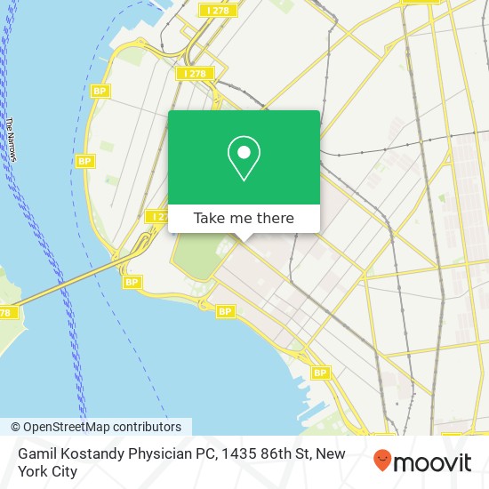 Mapa de Gamil Kostandy Physician PC, 1435 86th St