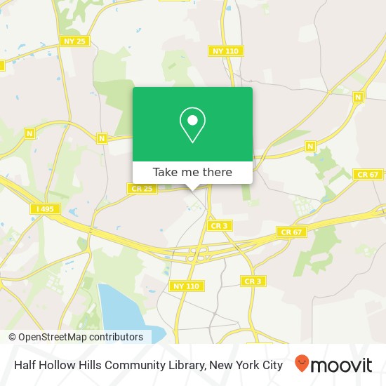 Half Hollow Hills Community Library map