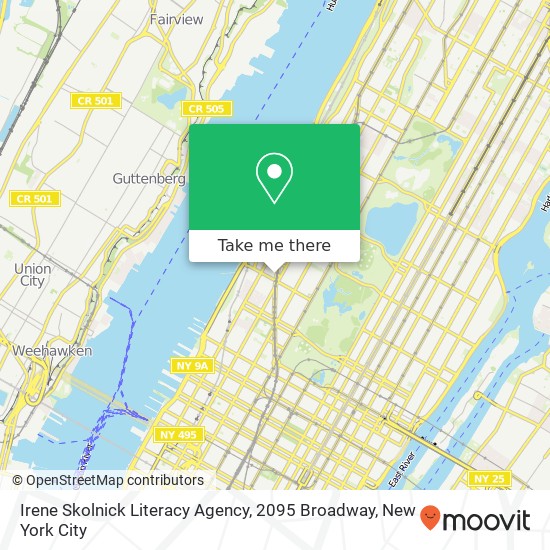 Irene Skolnick Literacy Agency, 2095 Broadway map