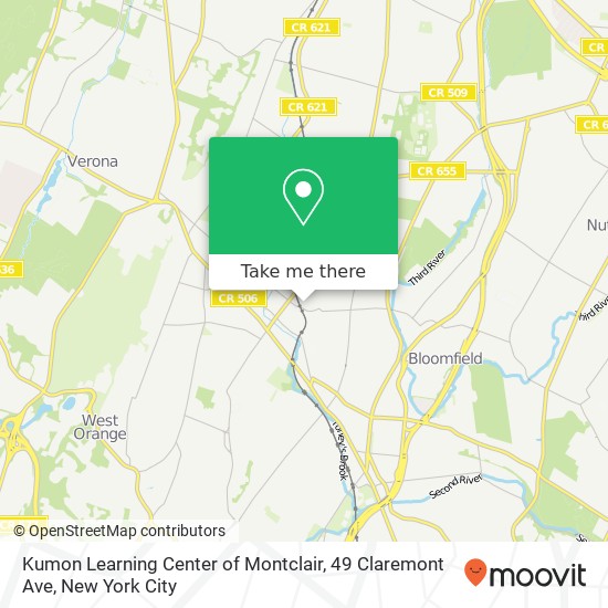 Kumon Learning Center of Montclair, 49 Claremont Ave map