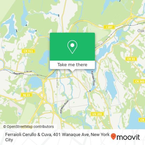 Mapa de Ferraioli Cerullo & Cuva, 401 Wanaque Ave