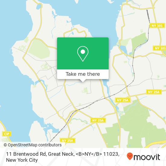11 Brentwood Rd, Great Neck, <B>NY< / B> 11023 map