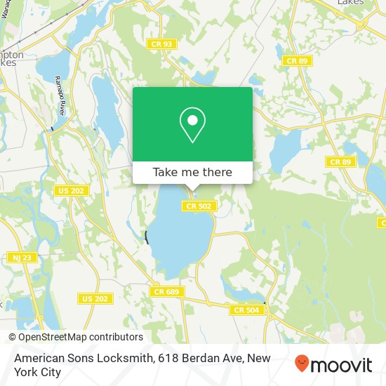 Mapa de American Sons Locksmith, 618 Berdan Ave