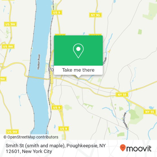 Mapa de Smith St (smith and maple), Poughkeepsie, NY 12601
