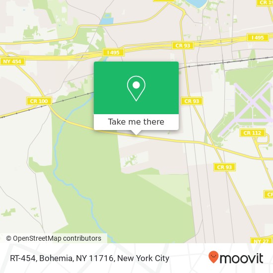 Mapa de RT-454, Bohemia, NY 11716