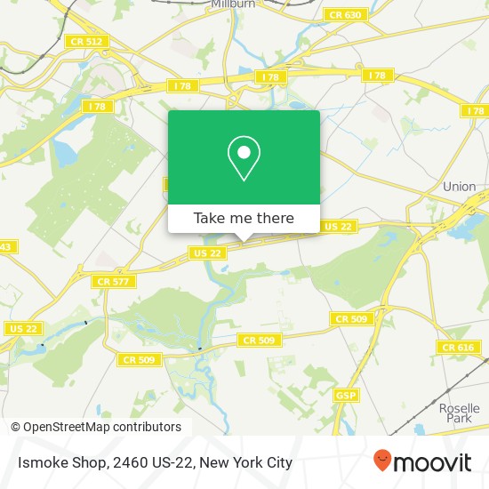 Ismoke Shop, 2460 US-22 map