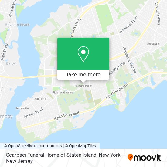 Scarpaci Funeral Home of Staten Island map