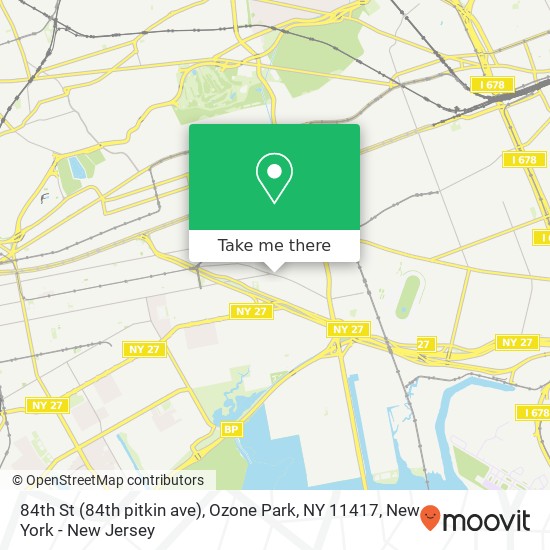 Mapa de 84th St (84th pitkin ave), Ozone Park, NY 11417