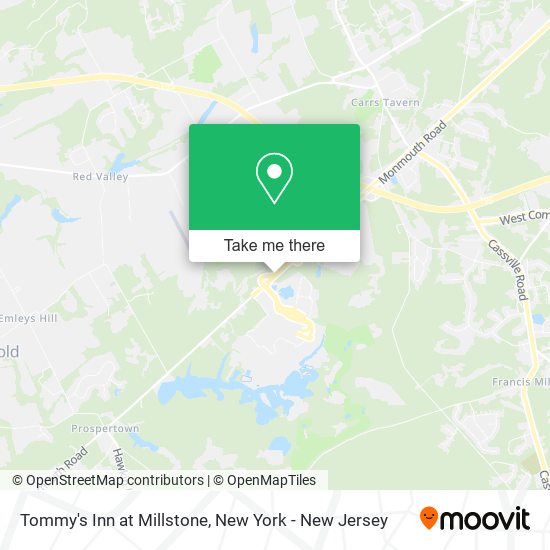 Tommy's Inn at Millstone map