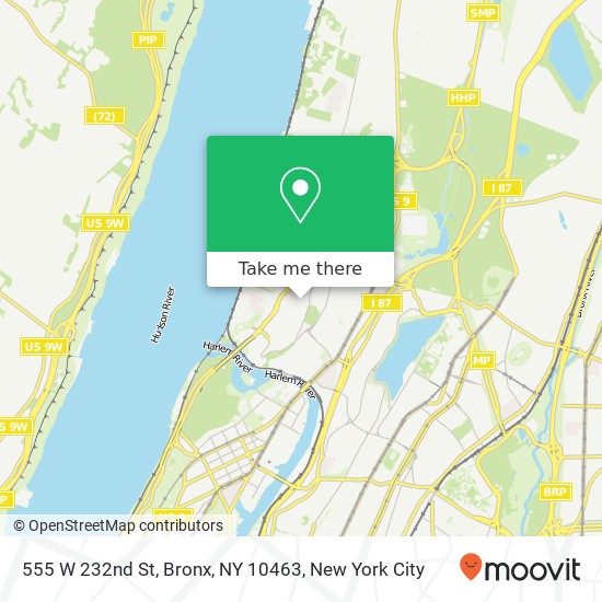 Mapa de 555 W 232nd St, Bronx, NY 10463