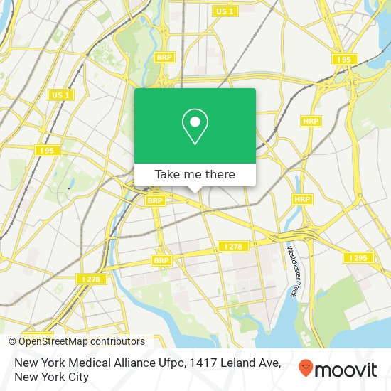 Mapa de New York Medical Alliance Ufpc, 1417 Leland Ave