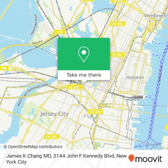 Mapa de James K Chang MD, 3144 John F Kennedy Blvd