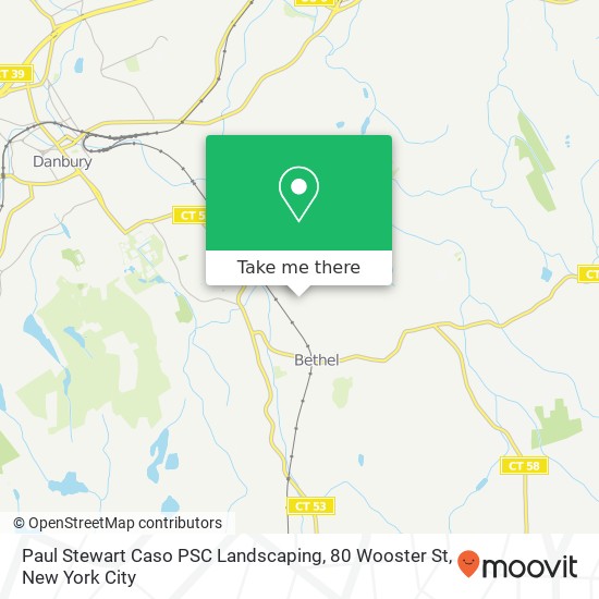 Mapa de Paul Stewart Caso PSC Landscaping, 80 Wooster St