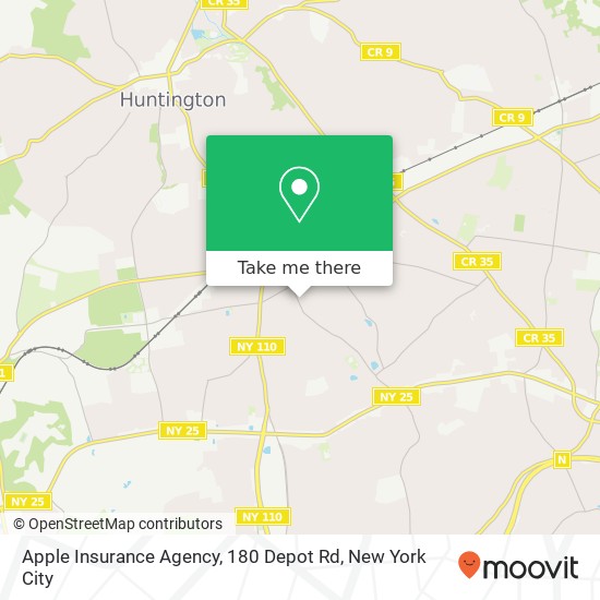 Mapa de Apple Insurance Agency, 180 Depot Rd