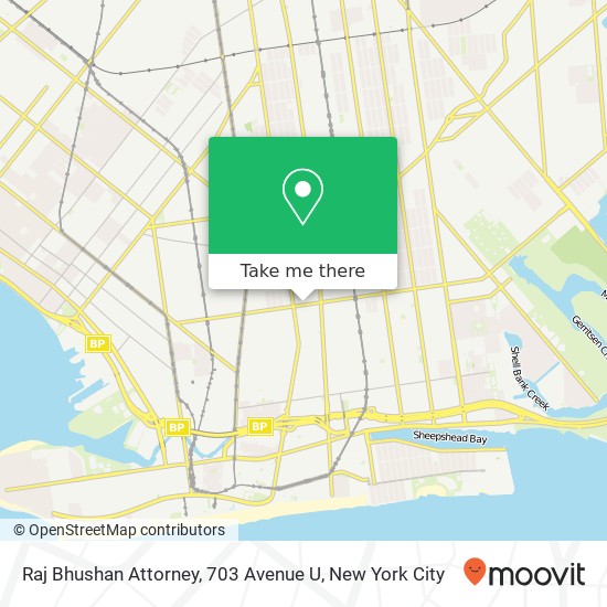 Mapa de Raj Bhushan Attorney, 703 Avenue U