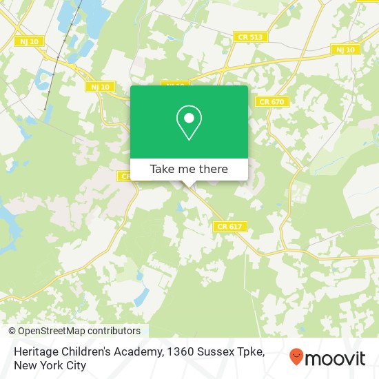 Mapa de Heritage Children's Academy, 1360 Sussex Tpke