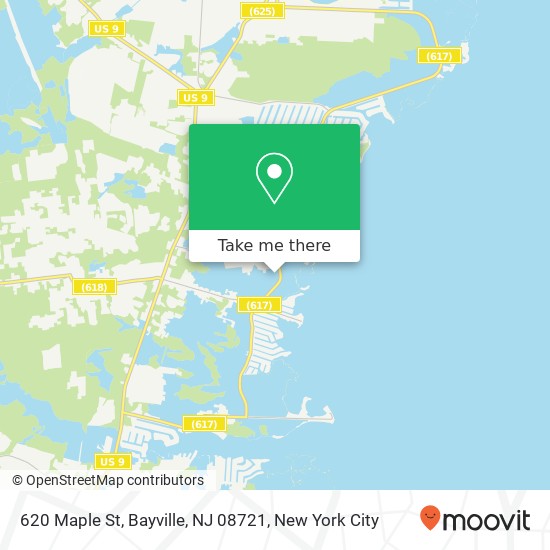 Mapa de 620 Maple St, Bayville, NJ 08721