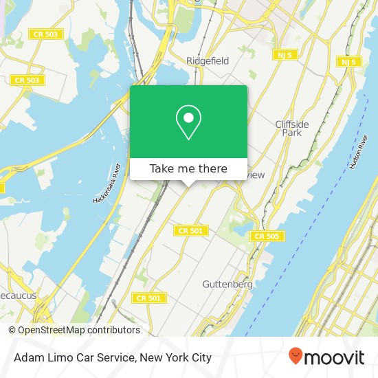 Mapa de Adam Limo Car Service