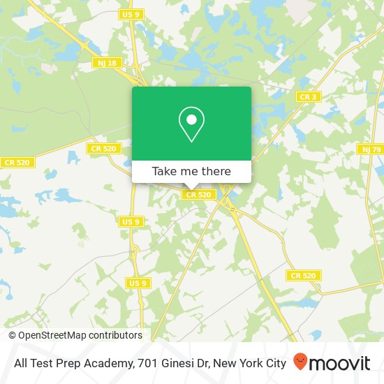 Mapa de All Test Prep Academy, 701 Ginesi Dr