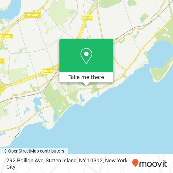 Mapa de 292 Poillon Ave, Staten Island, NY 10312