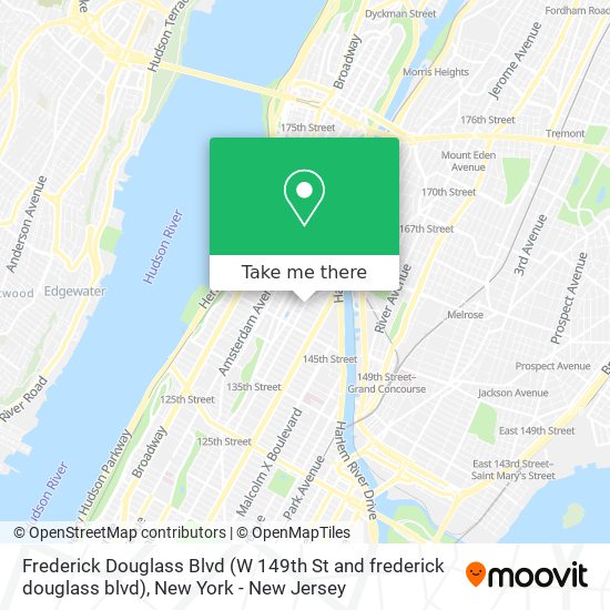 Mapa de Frederick Douglass Blvd (W 149th St and frederick douglass blvd)