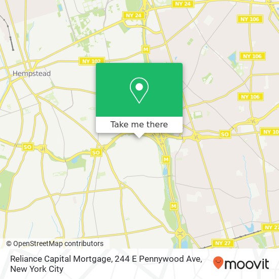 Reliance Capital Mortgage, 244 E Pennywood Ave map