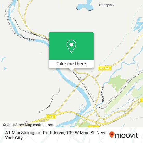 A1 Mini Storage of Port Jervis, 109 W Main St map