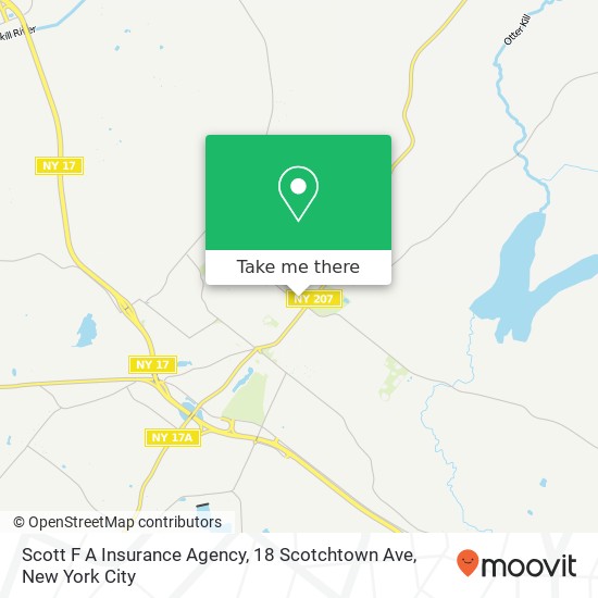 Mapa de Scott F A Insurance Agency, 18 Scotchtown Ave