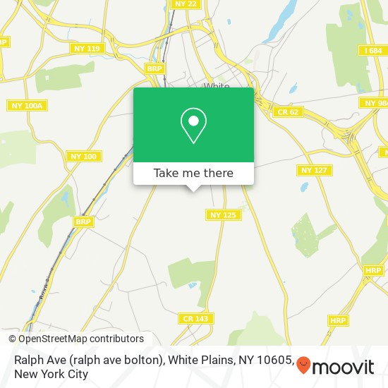 Ralph Ave (ralph ave bolton), White Plains, NY 10605 map