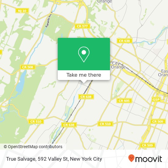 Mapa de True Salvage, 592 Valley St