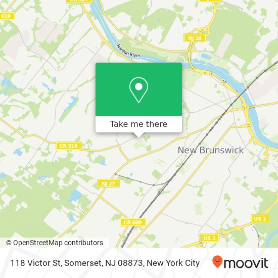 Mapa de 118 Victor St, Somerset, NJ 08873