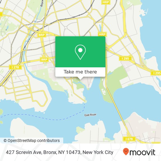 Mapa de 427 Screvin Ave, Bronx, NY 10473