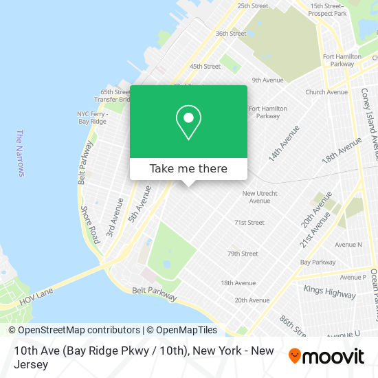 Mapa de 10th Ave (Bay Ridge Pkwy / 10th)