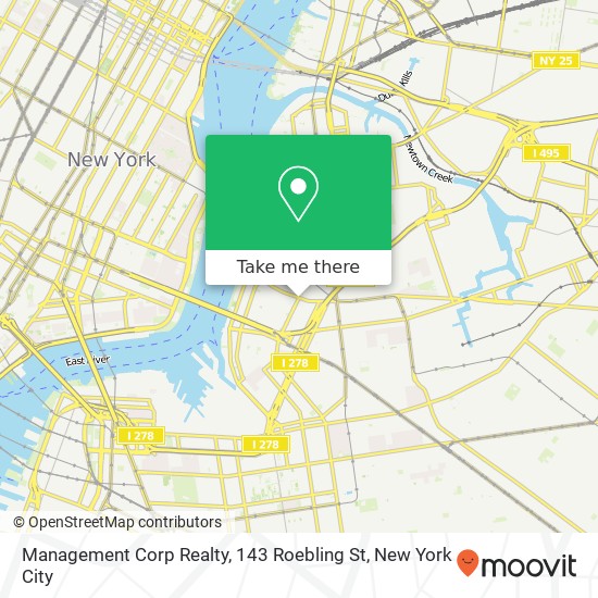 Mapa de Management Corp Realty, 143 Roebling St