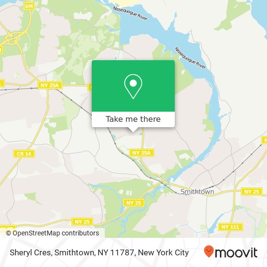 Mapa de Sheryl Cres, Smithtown, NY 11787