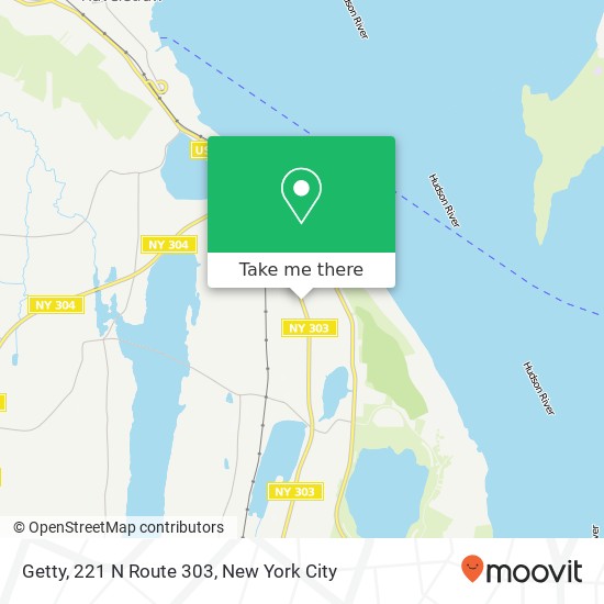 Mapa de Getty, 221 N Route 303