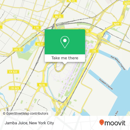 Mapa de Jamba Juice, Newark, NJ 07114
