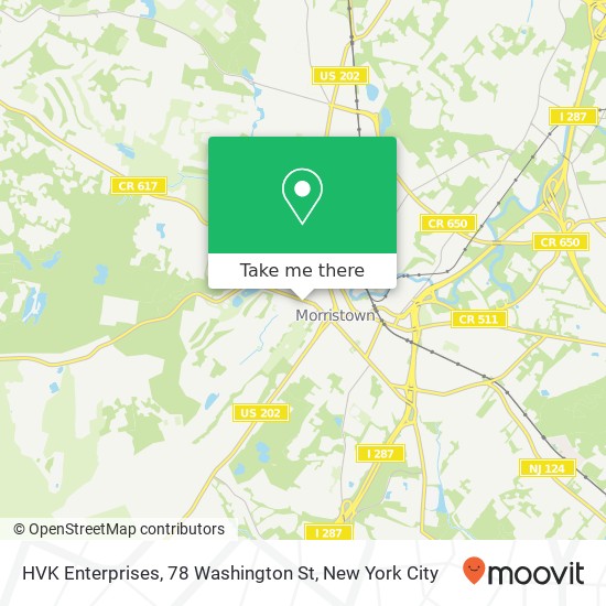 Mapa de HVK Enterprises, 78 Washington St