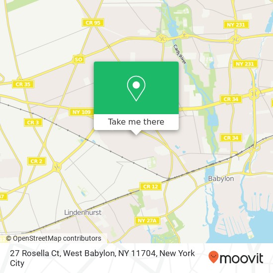 27 Rosella Ct, West Babylon, NY 11704 map