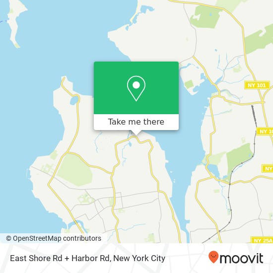 East Shore Rd + Harbor Rd map